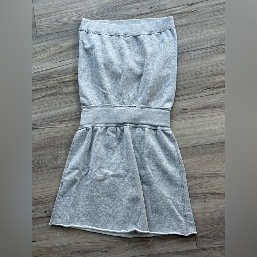 Joie Gray Sweater Material Strapless Dress